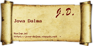 Jova Dalma névjegykártya